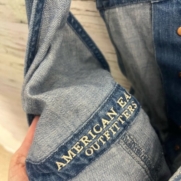 Women’s American Eagle Overalls size small jean denim - Picture 6 of 7